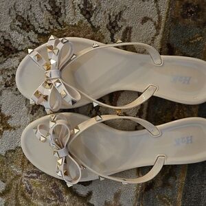 Jelly Rockstud Bow Sandals, Size 9, NWT
